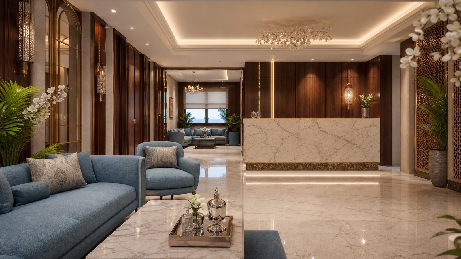 Luxury commercial lounge interior design